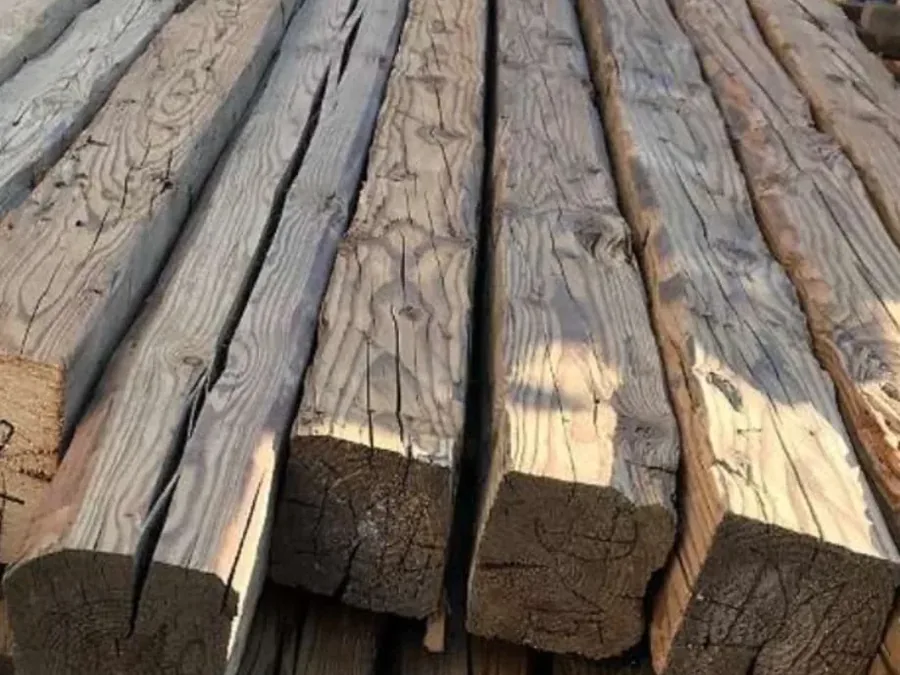 Brushed reclaimed beams