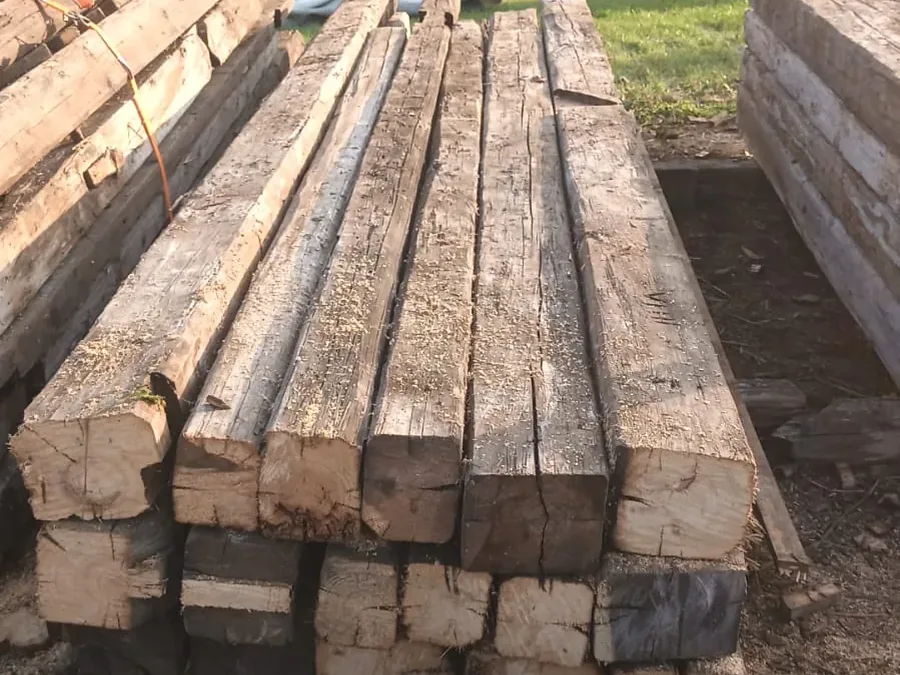 Sun-weathered reclaimed boards